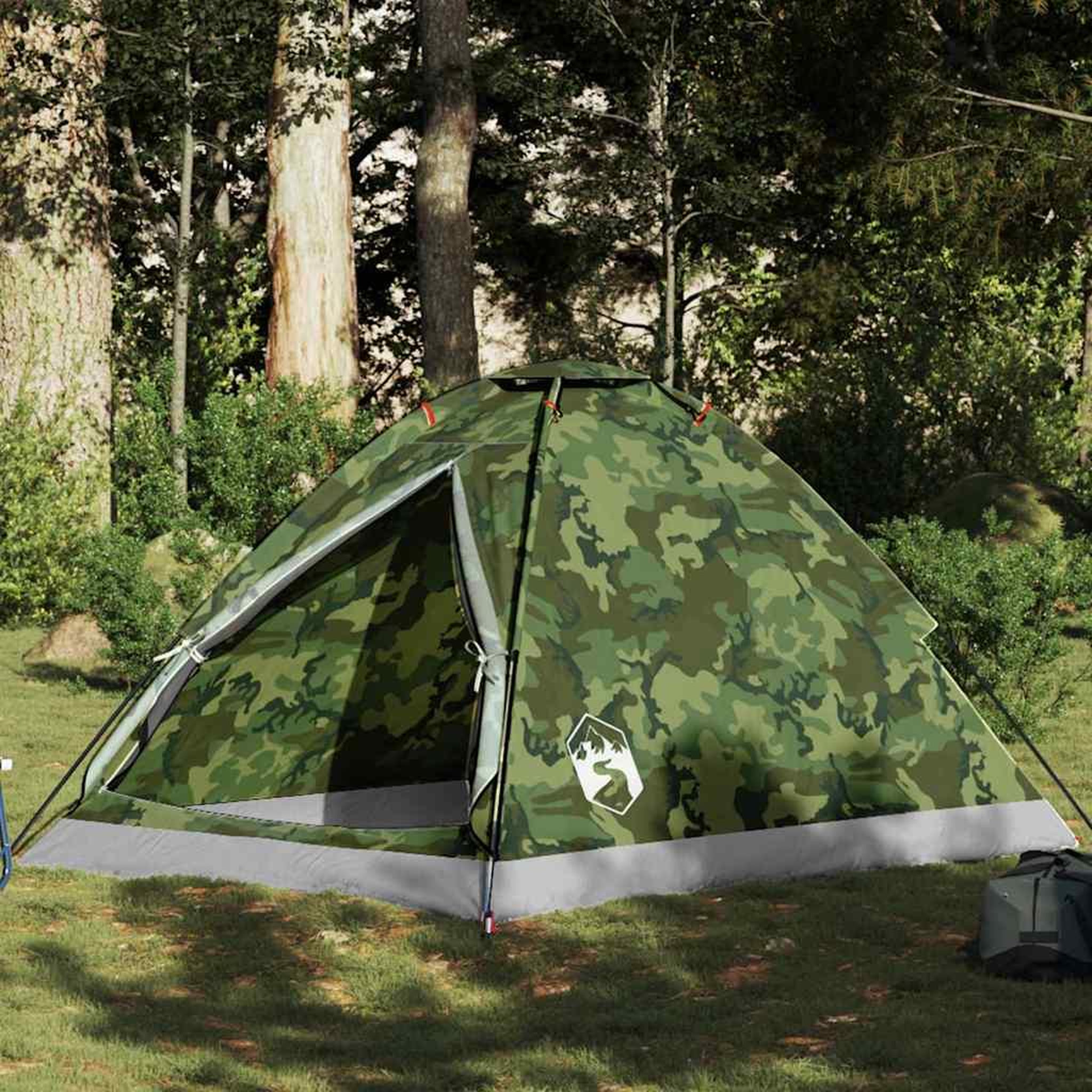 VIDAXL Tente de camping a dome 2 personnes camouflage impermeable