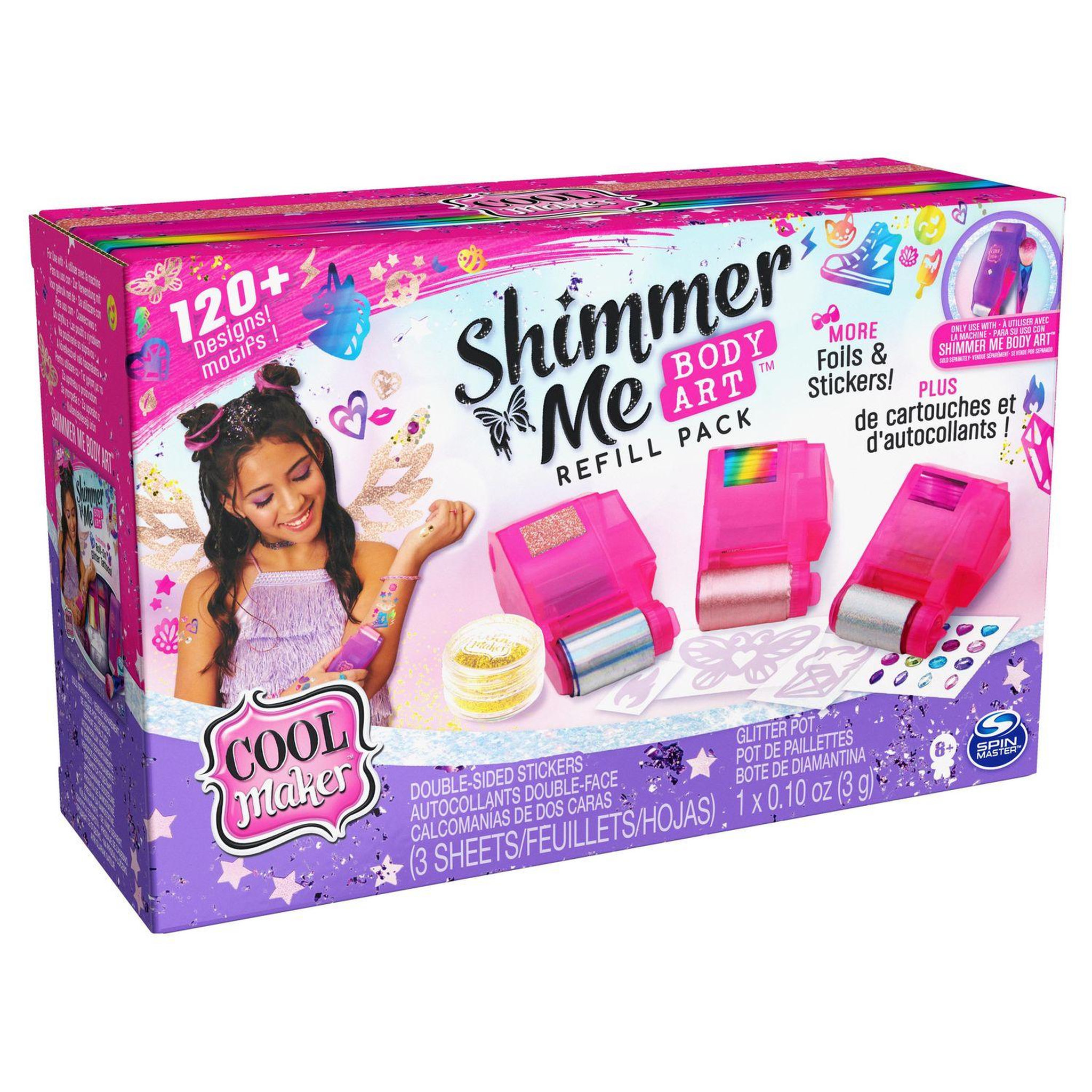 Voir la diapositive 3 : SPIN MASTER Cool Maker - Recharges Shimmer me body art
