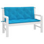 Voir la diapositive 3 : VIDAXL Coussins de banc de jardin lot de 2 bleu clair tissu Oxford