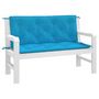 Voir la diapositive 3 : VIDAXL Coussins de banc de jardin lot de 2 bleu clair tissu Oxford