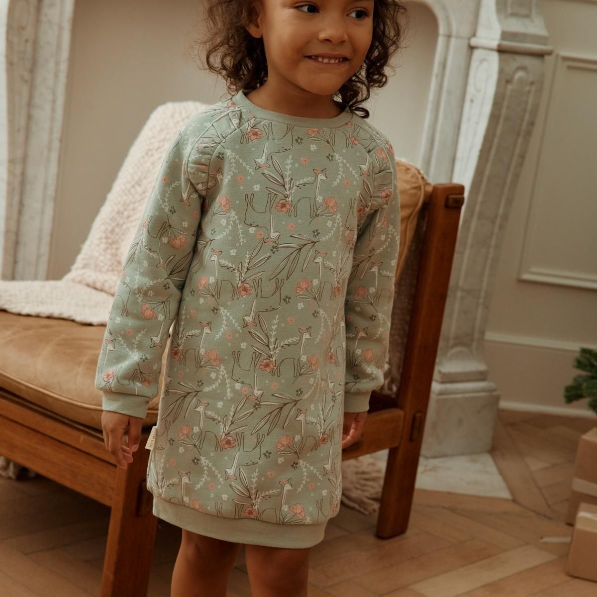 Petit Béguin Robe enfant en molleton Lison