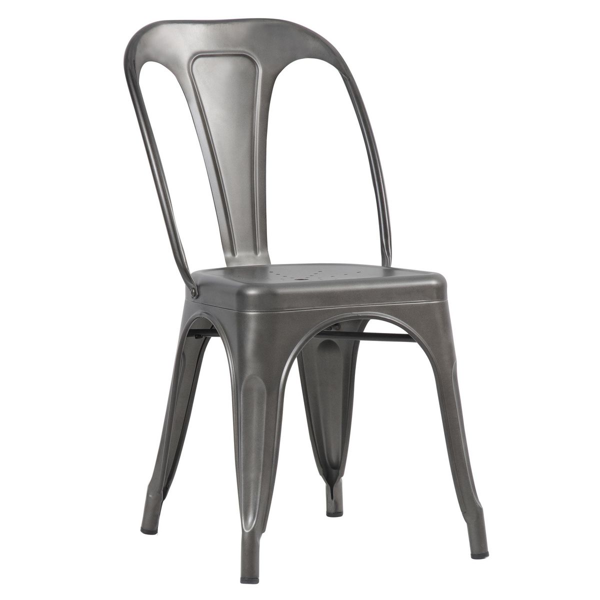 Rendez vous déco Lot de 2 chaises en métal chromé - Indus