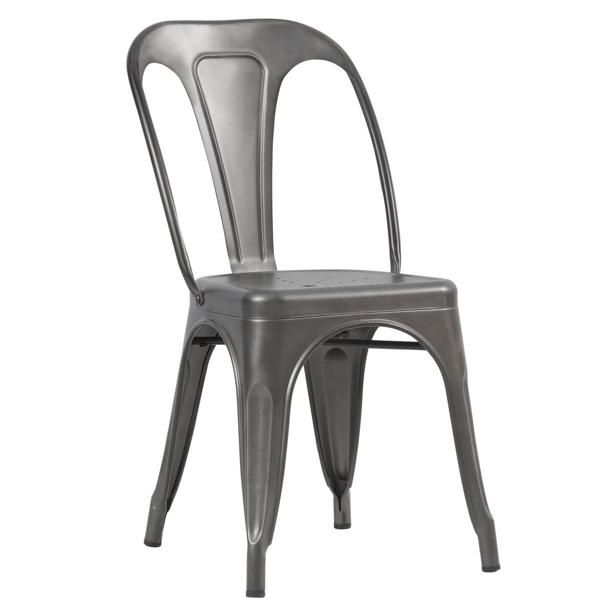 Rendez vous déco Lot de 2 chaises en métal chromé - Indus