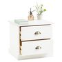 Voir la diapositive 4 : IDIMEX Table de chevet PARIS en pin massif, 2 tiroirs