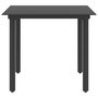 Voir la diapositive 2 : VIDAXL Table a dîner de jardin Noir 80x80x74 cm Acier et verre