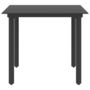 Voir la diapositive 2 : VIDAXL Table a dîner de jardin Noir 80x80x74 cm Acier et verre