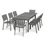 Voir la diapositive 1 : Paris Prix Ensemble Table de Jardin Extensible & 8 Assises  Dania & Stockholm  160-210cm Anthracite
