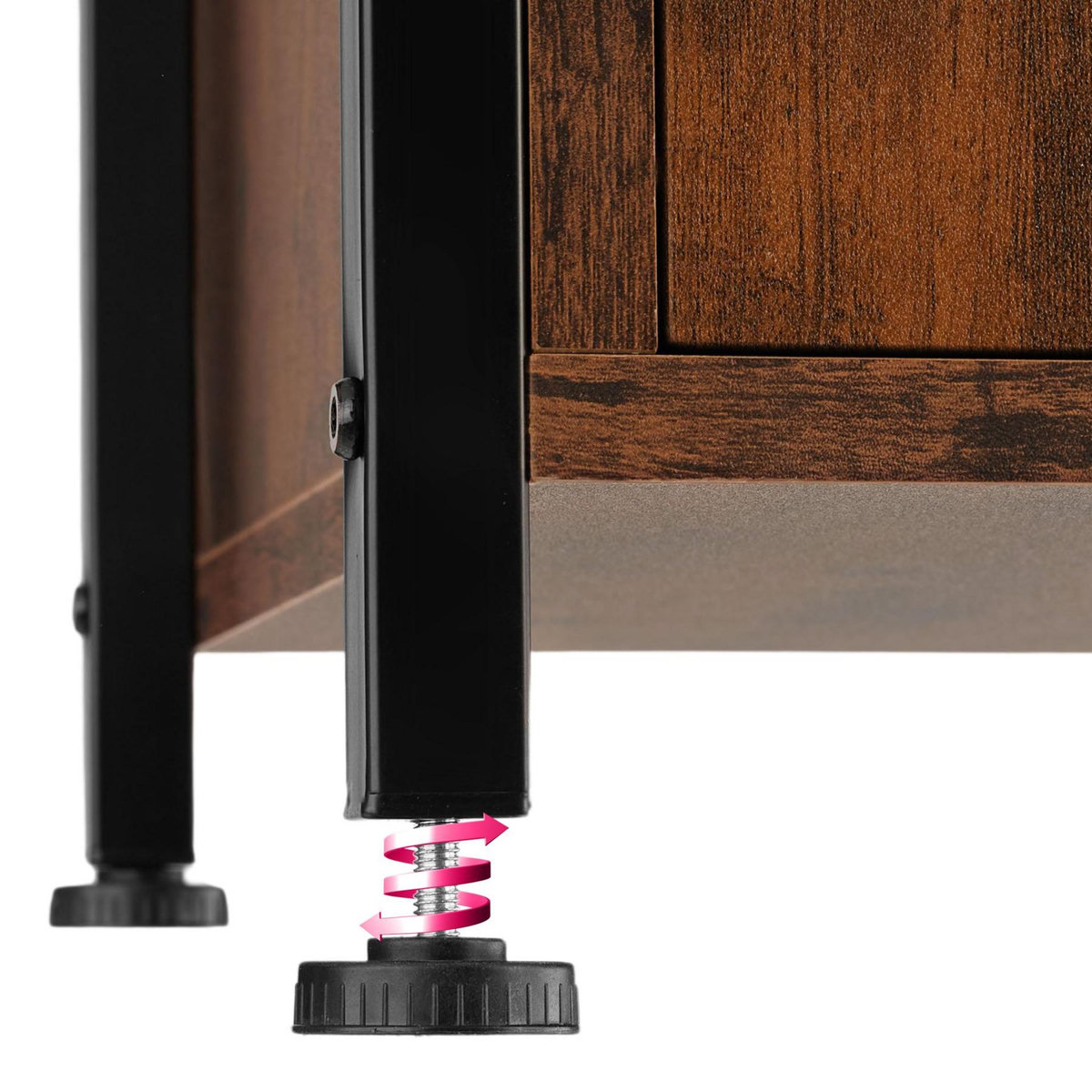 tectake Table de chevet Style industriel 40 x 42 x 605 cm