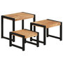 Voir la diapositive 1 : VIDAXL Tables gigognes 3 pcs Bois solide