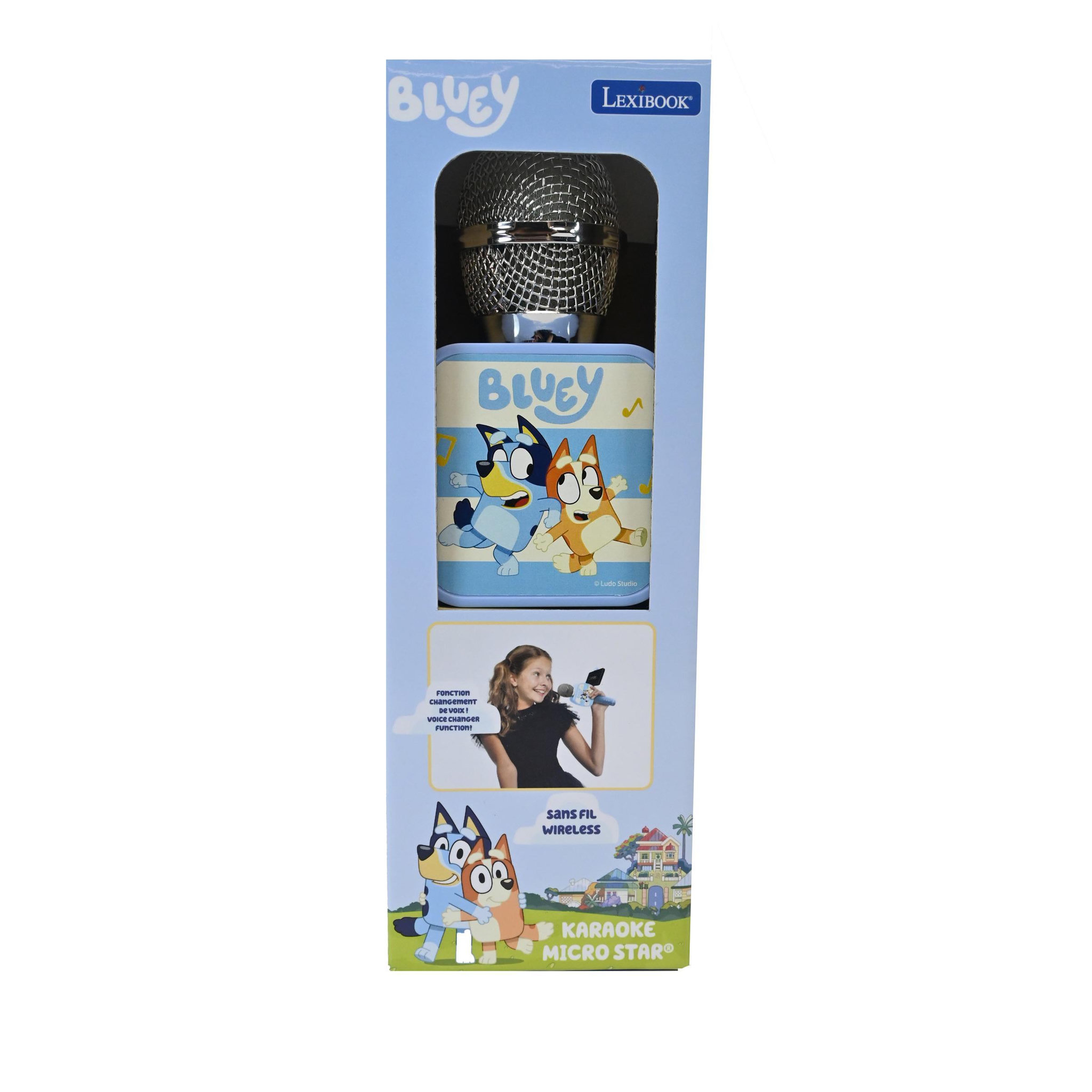 Voir la diapositive 3 : Lexibook Micro Karaoké Sans Fil Bluey avec Enceinte Bluetooth