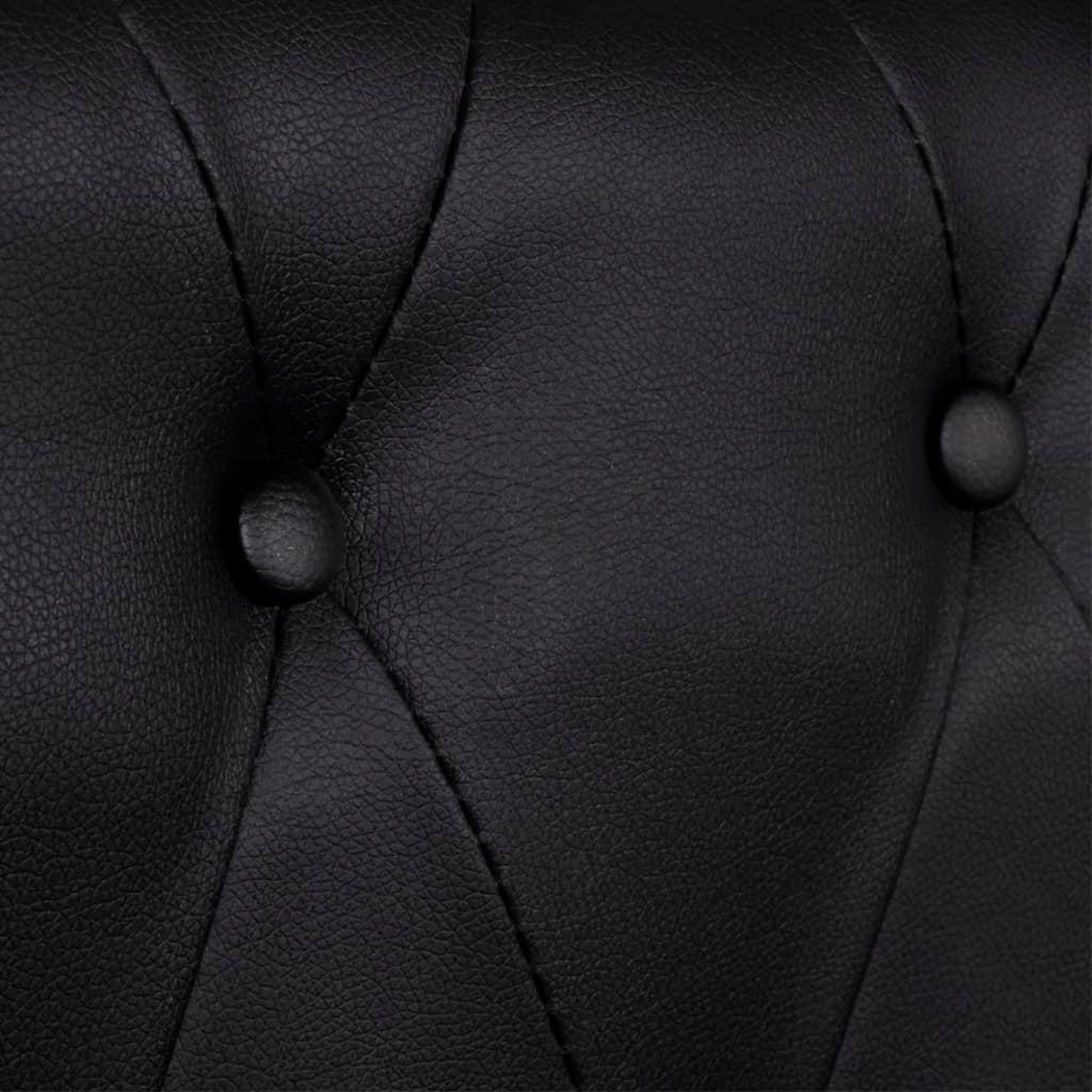 Voir la diapositive 4 : VIDAXL Canape Chesterfield a 2 places cuir synthetique noir