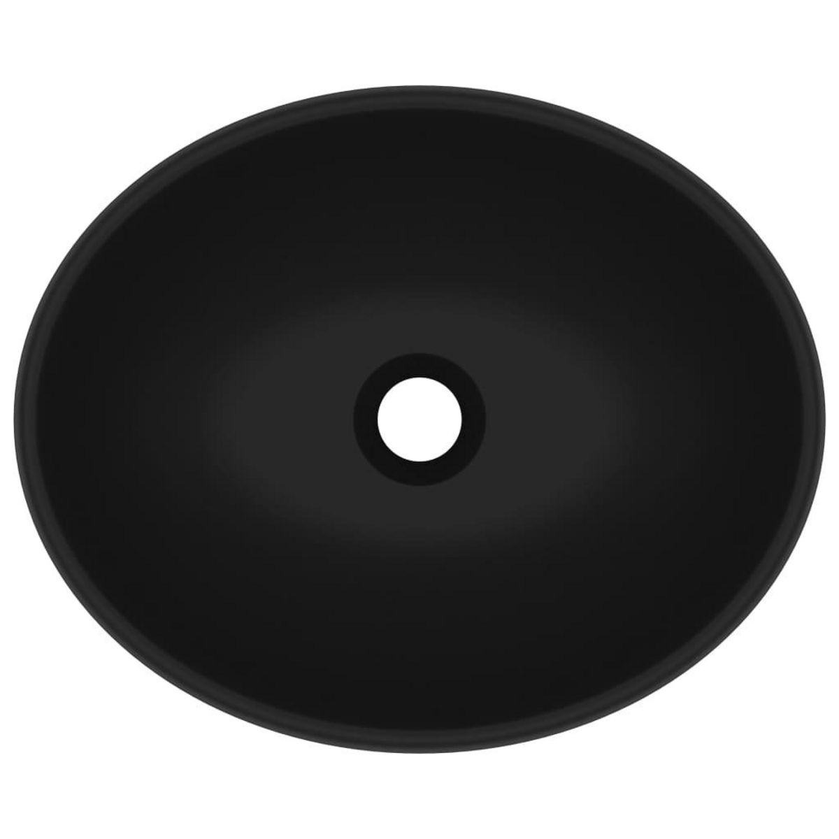 VIDAXL Lavabo ovale de luxe Noir mat 40x33 cm Ceramique