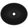 Voir la diapositive 4 : VIDAXL Lavabo ovale de luxe Noir mat 40x33 cm Ceramique