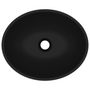 Voir la diapositive 4 : VIDAXL Lavabo ovale de luxe Noir mat 40x33 cm Ceramique