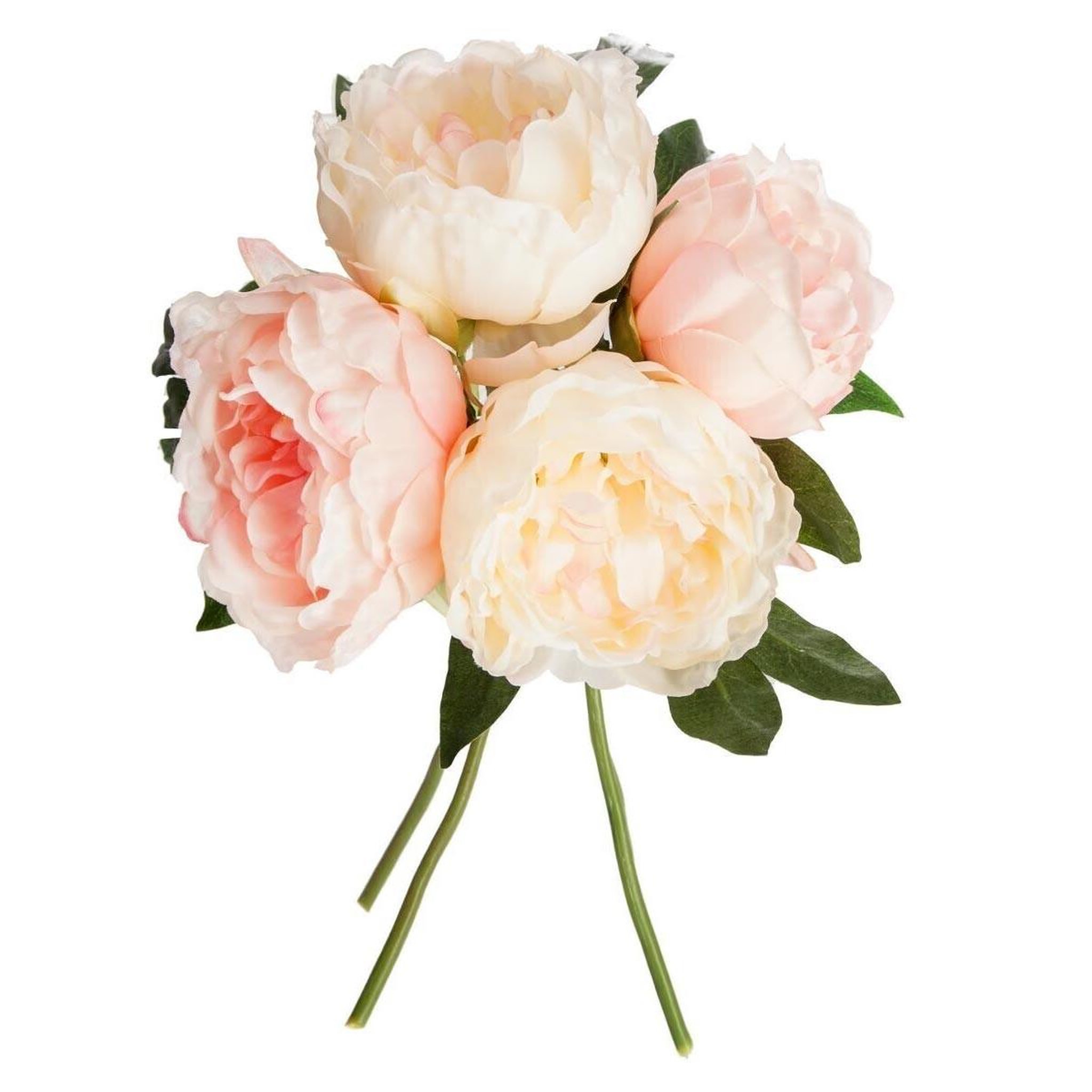 ATMOSPHERA Bouquet de fleurs  4 pivoines  30cm rose