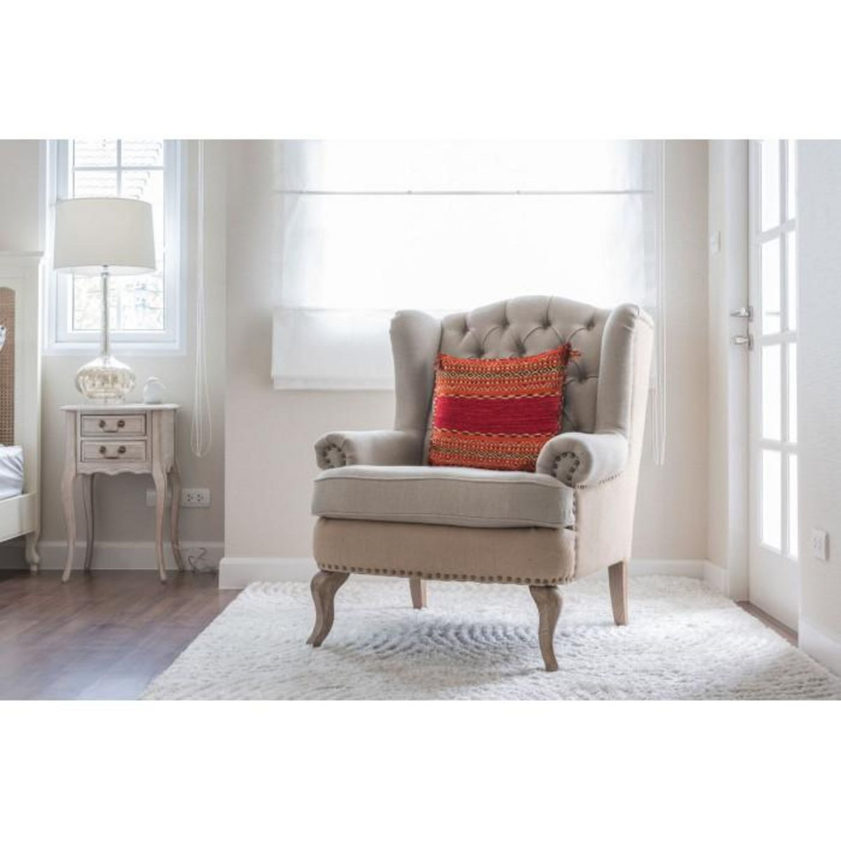 Paris Prix Coussin Déco  Alhambra  45x45cm Rouge