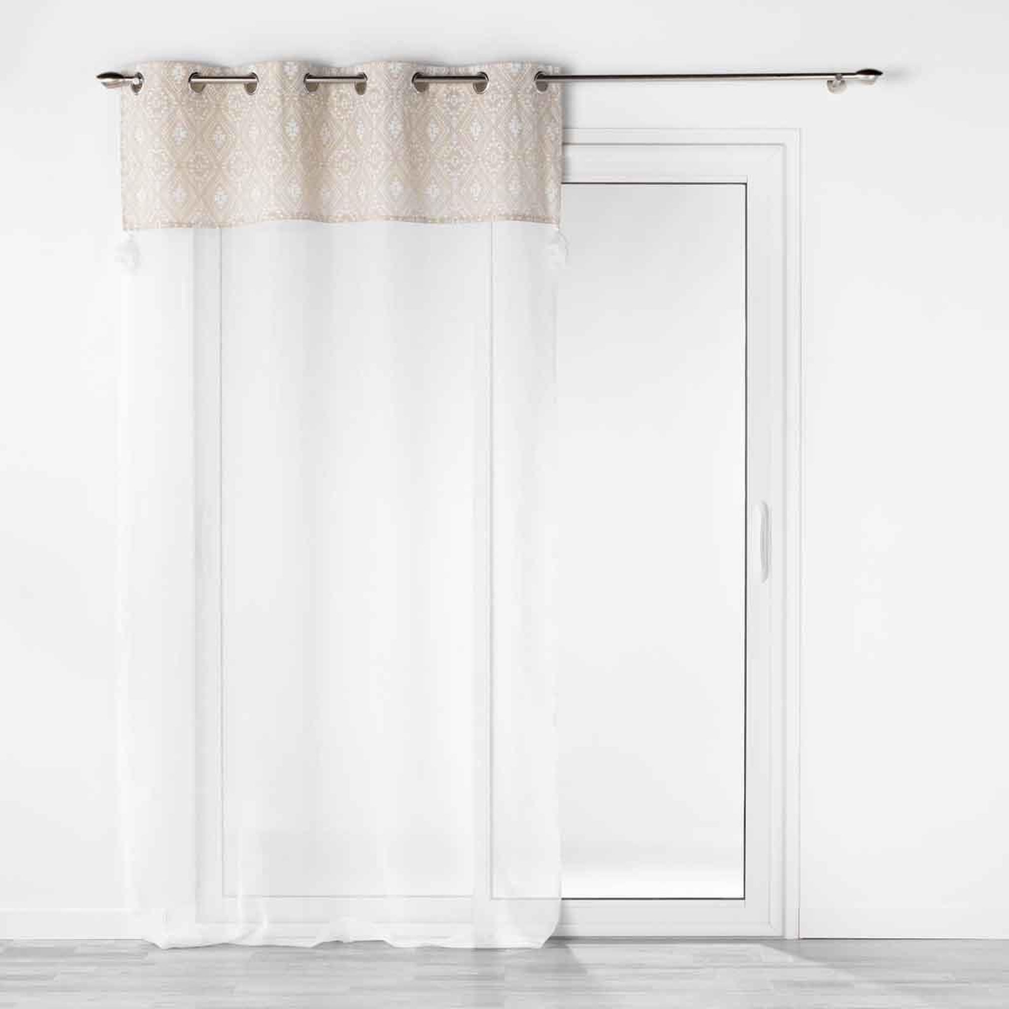 Douceur d'Intérieur Rideau voilage à œillets  samira  140x240cm blanc