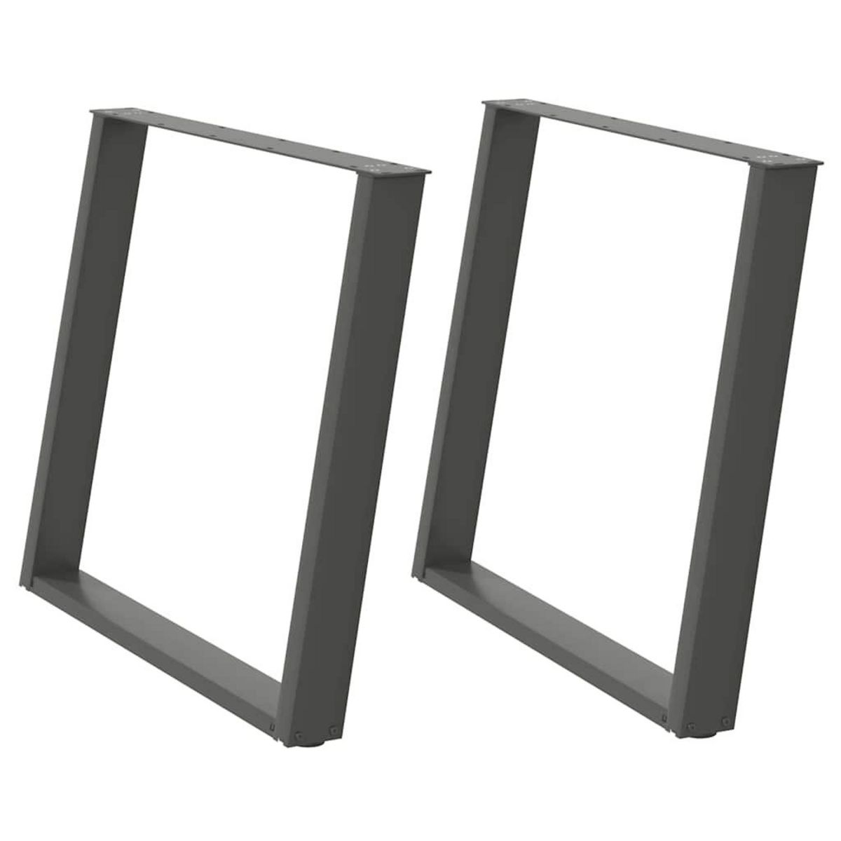 VIDAXL Pieds de table a manger forme de U 2 pcs 90x(72-73) cm acier