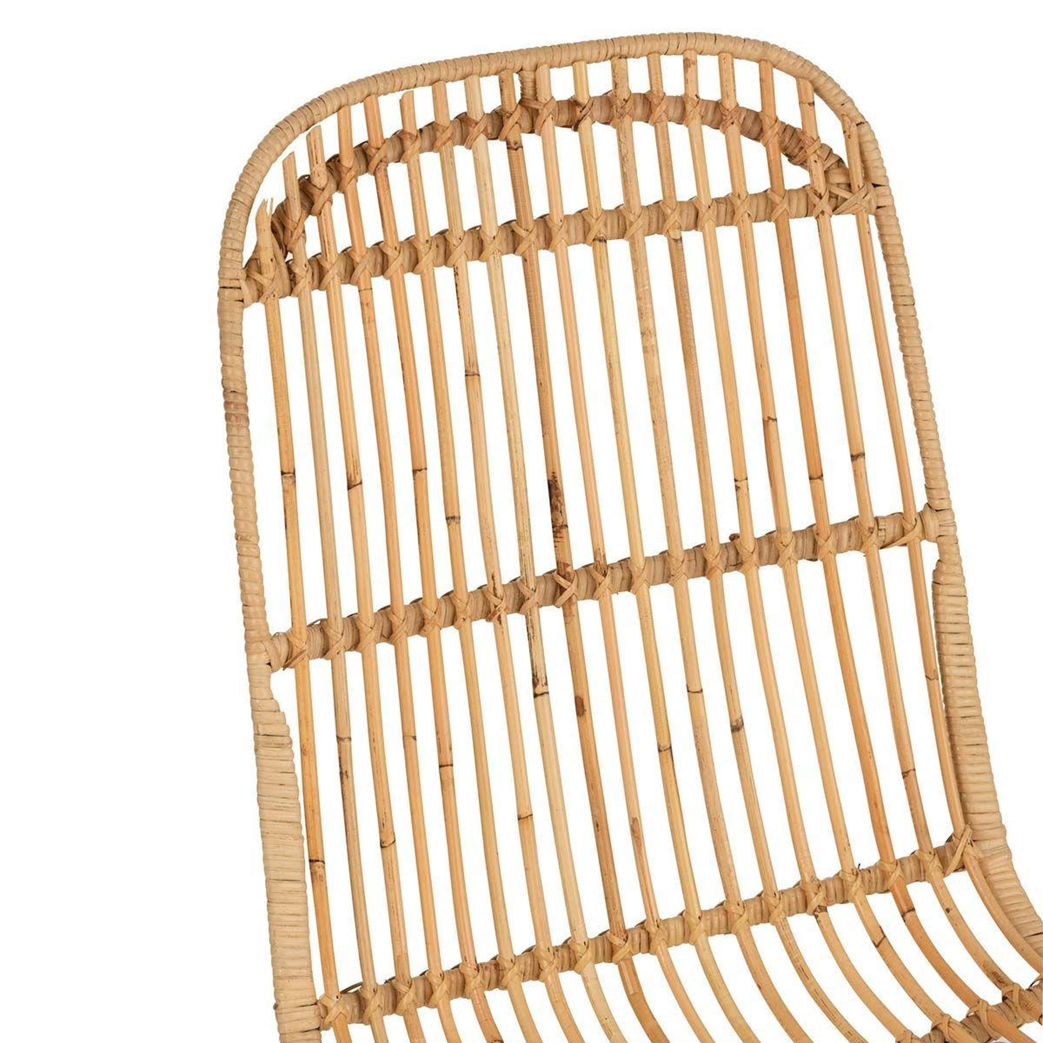 Voir la diapositive 6 : J-LINE Chaise design en rotin  ema  88cm naturel