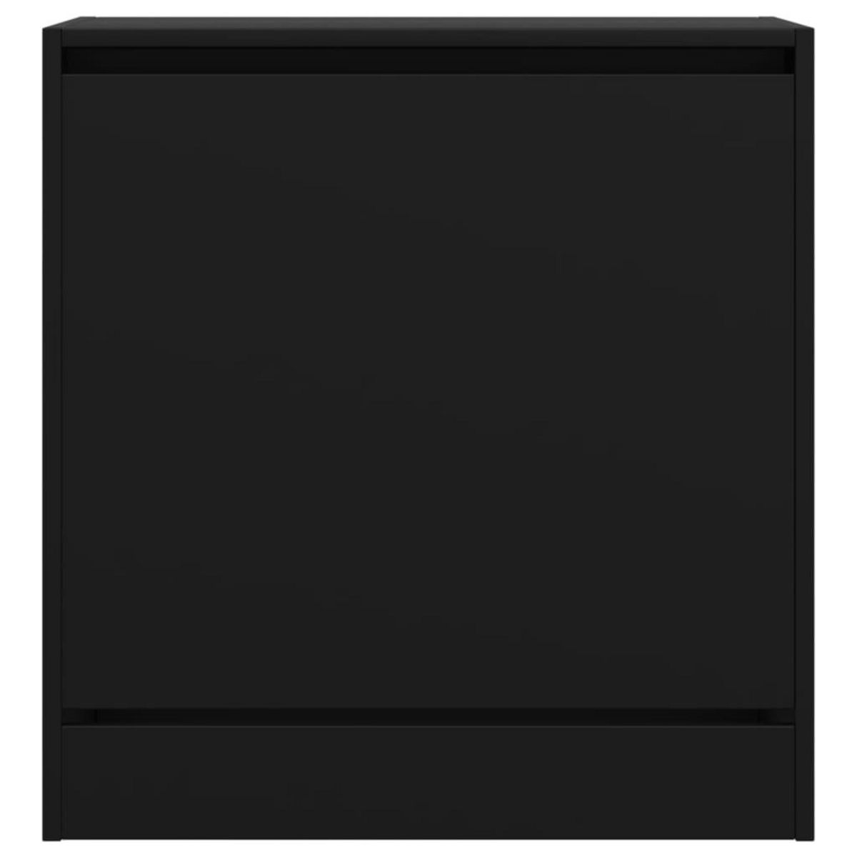 VIDAXL Armoire a chaussures noir 60x34x63,5 cm bois d'ingenierie