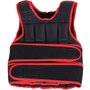 HOMCOM Gilet lesté réglable veste lestée 15 Kg max. poids amovibles entrainement musculation exercice boxe oxford noir rouge