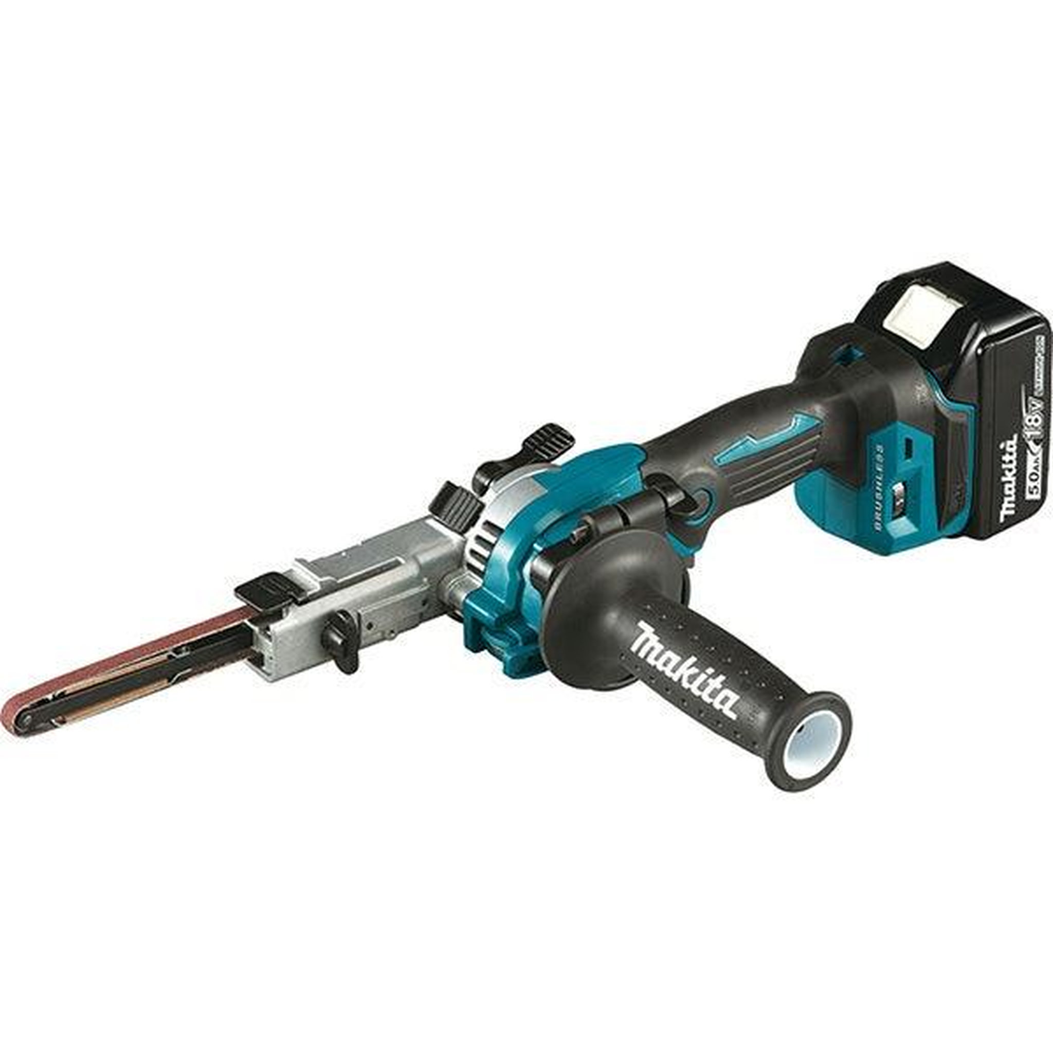 MAKITA Ponceuse à bande 18v 9 x 533 mm + 2 batteries 5 ah li-ion  + chargeur