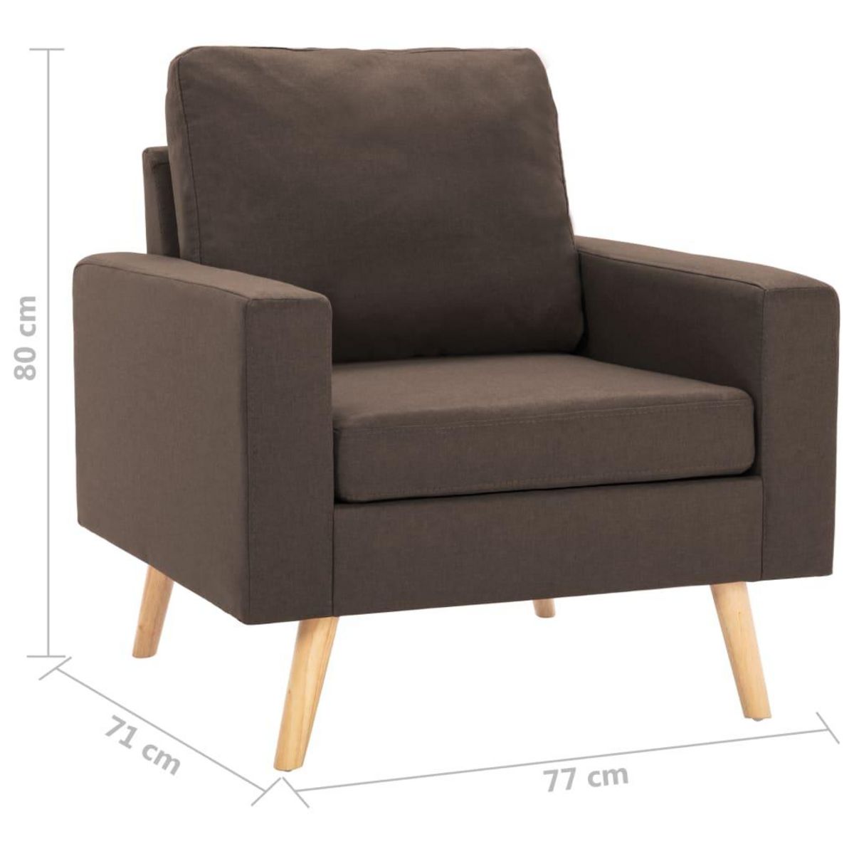 VIDAXL Fauteuil marron tissu