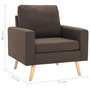 Voir la diapositive 6 : VIDAXL Fauteuil marron tissu