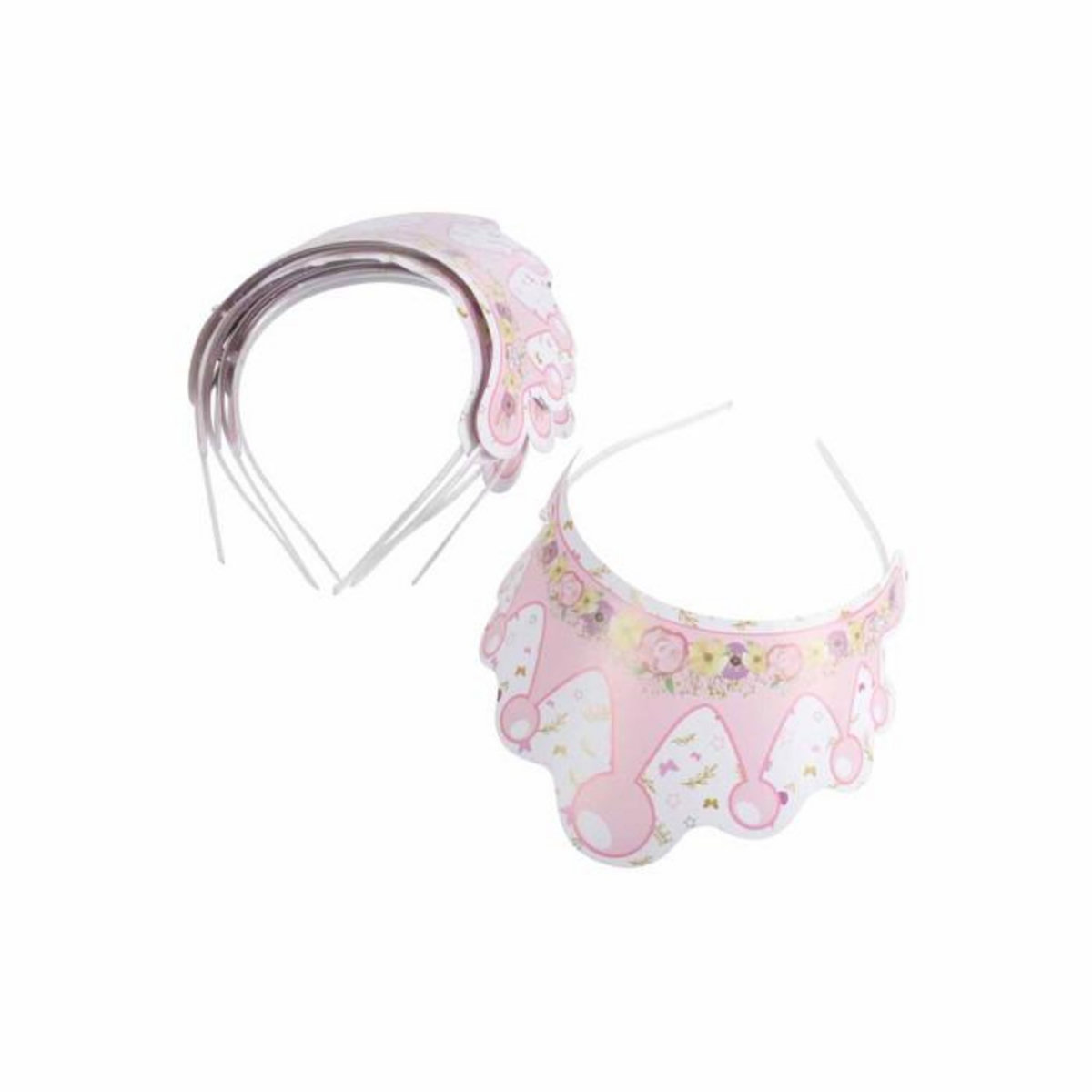 Paris Prix Lot de 6 Tiares  Cygne  16cm Rose & Blanc