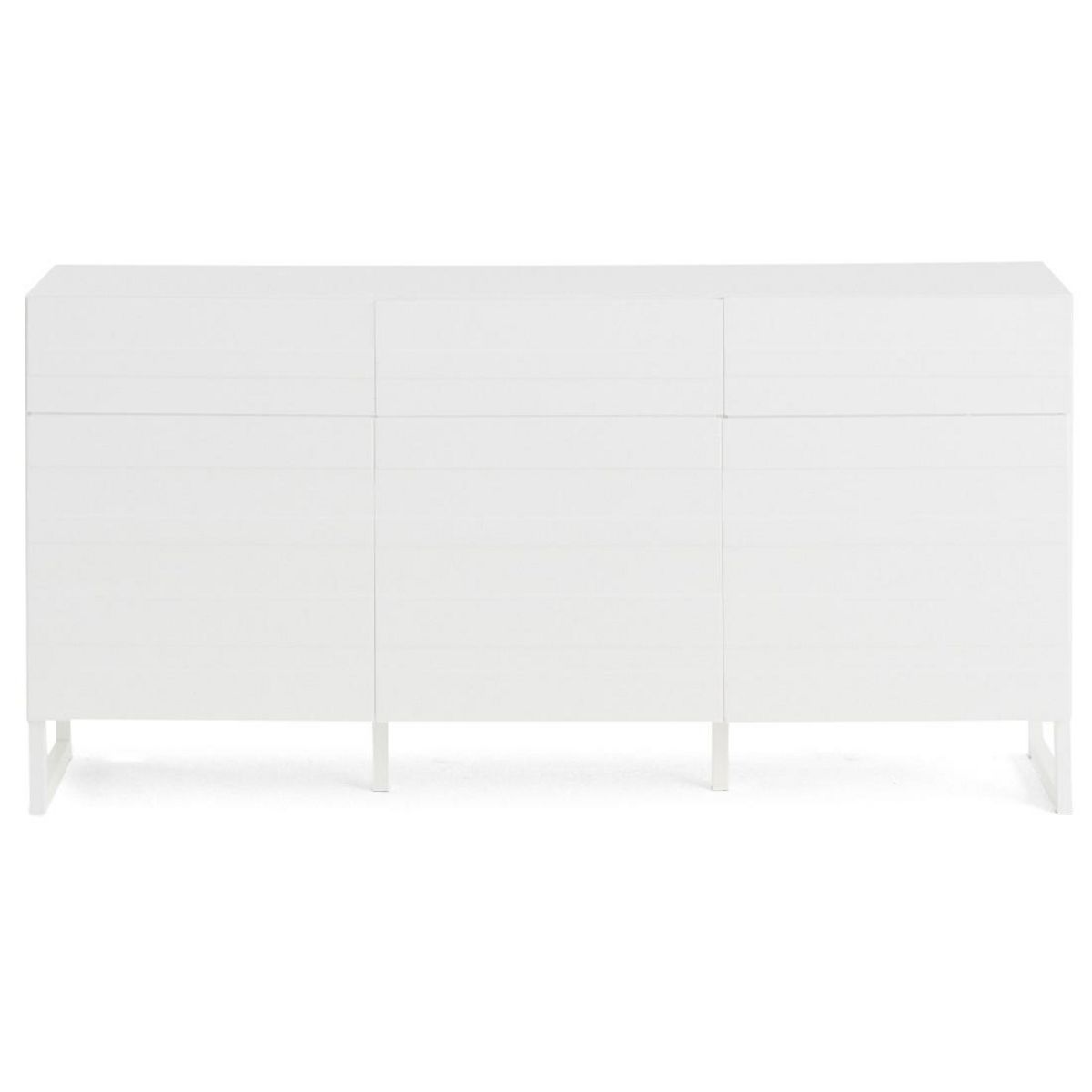 BEST MOBILIER Sofia - buffet bas - blanc mat - 165 cm