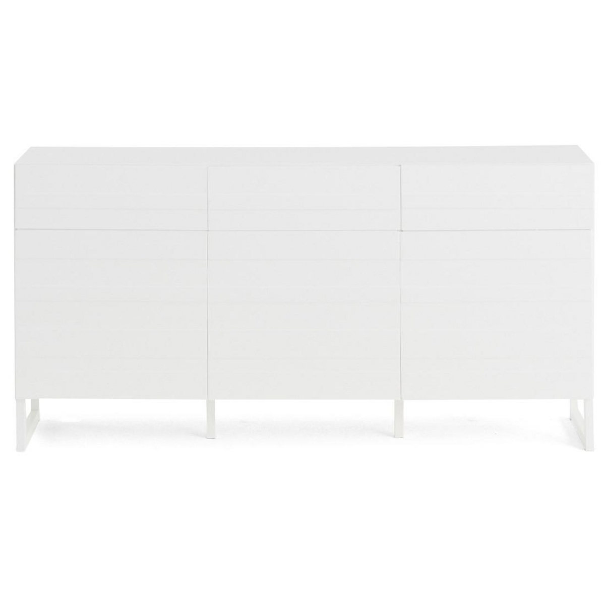 BEST MOBILIER Sofia - buffet bas - blanc mat - 165 cm