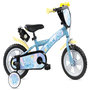 Voir la diapositive 1 : DISNEY Vélo enfant 12'' STITCH ( <90 cm) équipé de 1 frein , plaque avant décorative , bidon arrière, stabilisateurs & pneus increuvables.