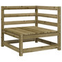 Voir la diapositive 5 : VIDAXL Canape de jardin et repose-pieds 2 places bois de pin impregne