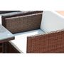 Voir la diapositive 6 : CONCEPT USINE Table et chaises 10 places encastrables résine marron-blanc MIAMI
