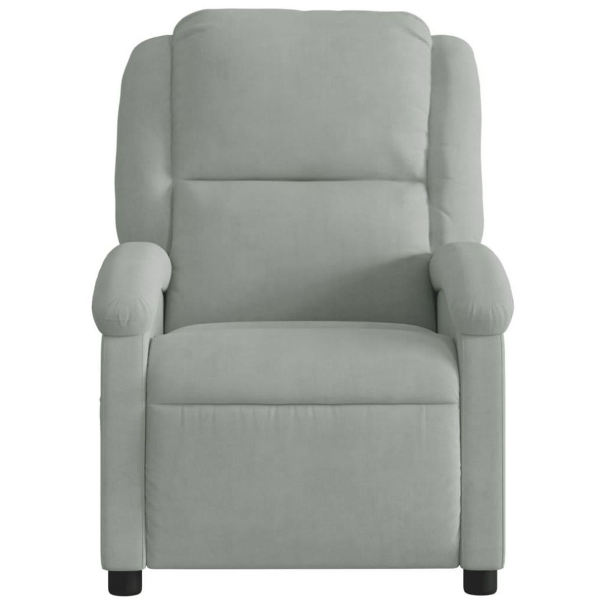 VIDAXL Fauteuil inclinable gris clair velours