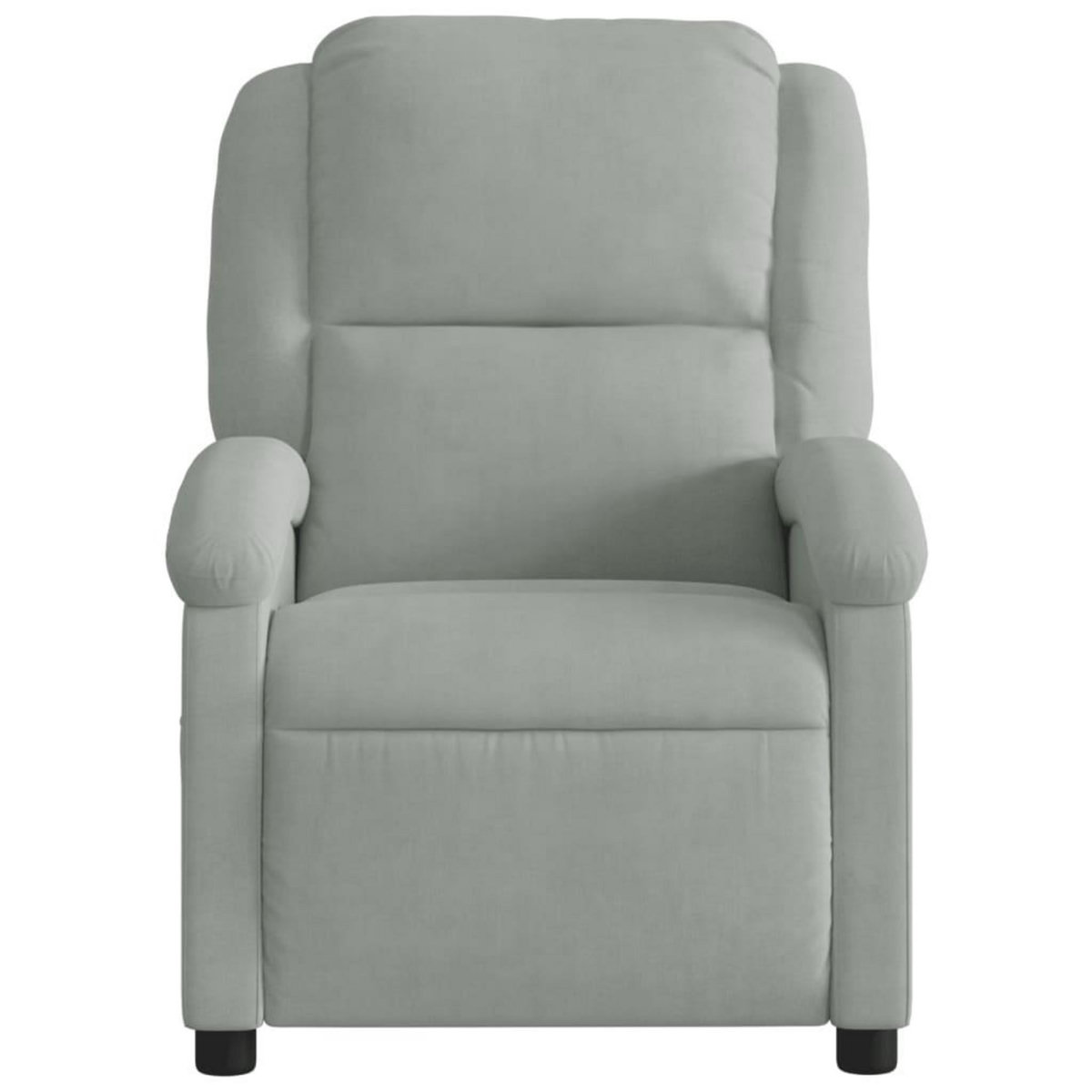 VIDAXL Fauteuil inclinable gris clair velours