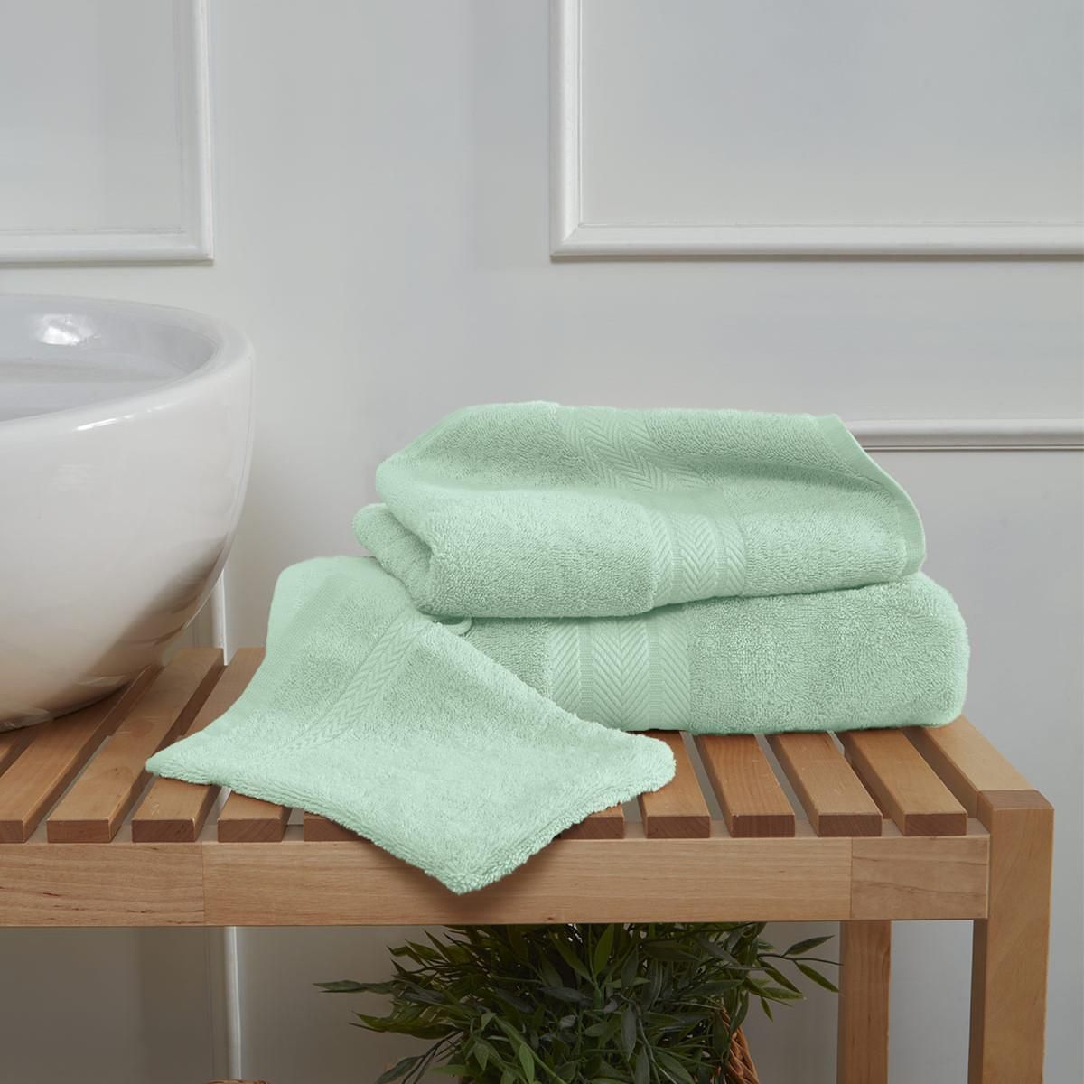 Sensei Maison Ensemble de bain 3 pièces (1 drap de bain + 1 serviette de toilette + 1 gant) LUXURY