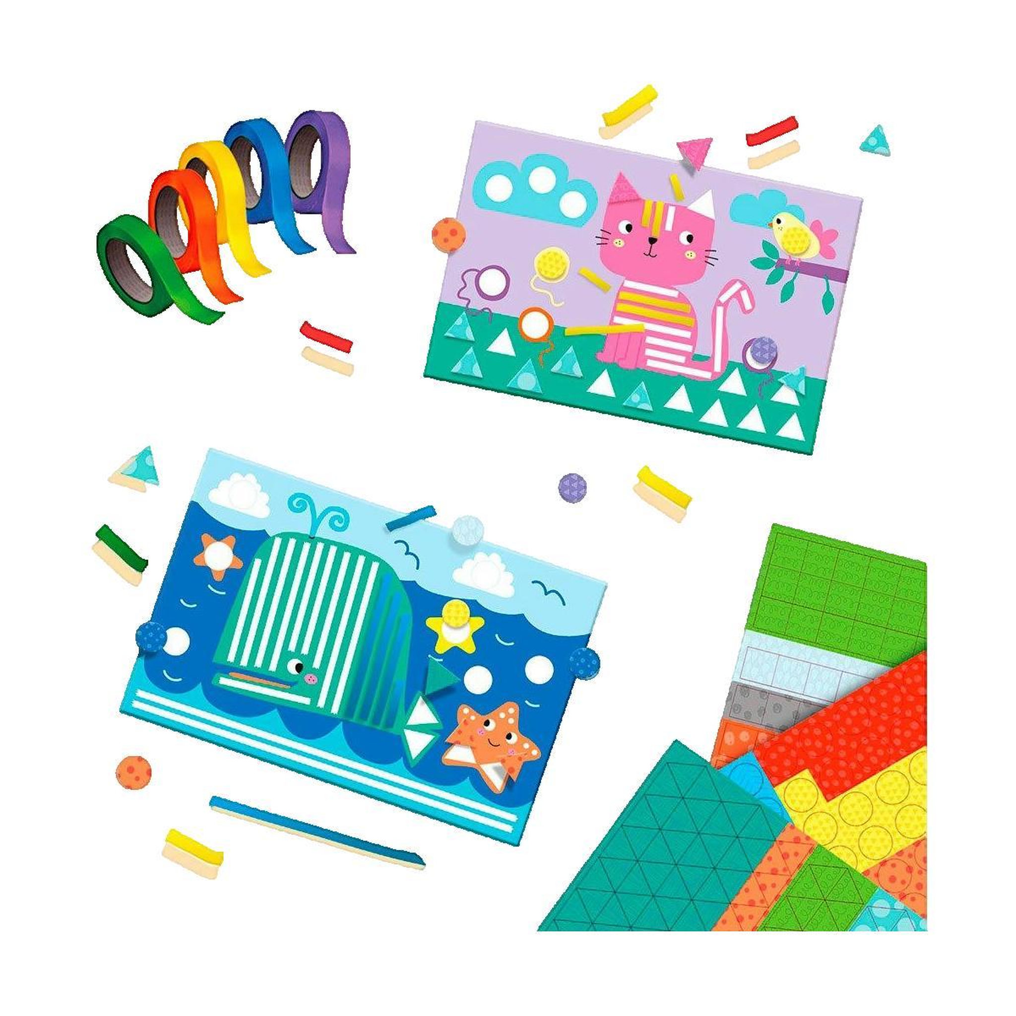 Voir la diapositive 3 : SES Creative Jeu éducatif SES Creative J'apprends à coller et à reconnaître les formes