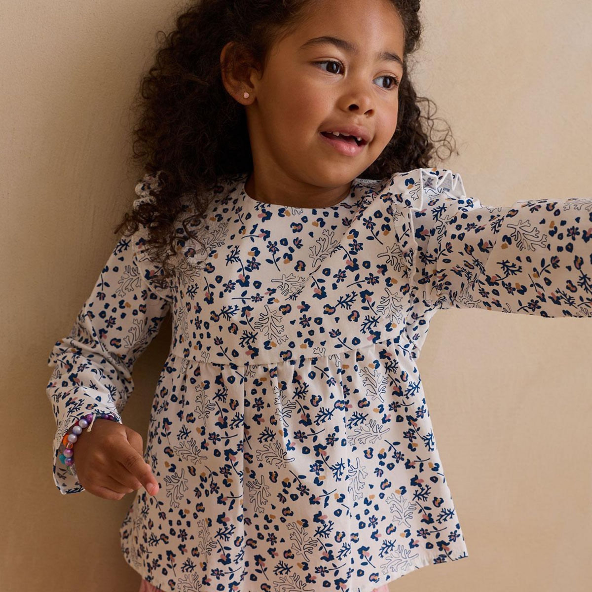 Petit Béguin Blouse enfant en popeline Céleste