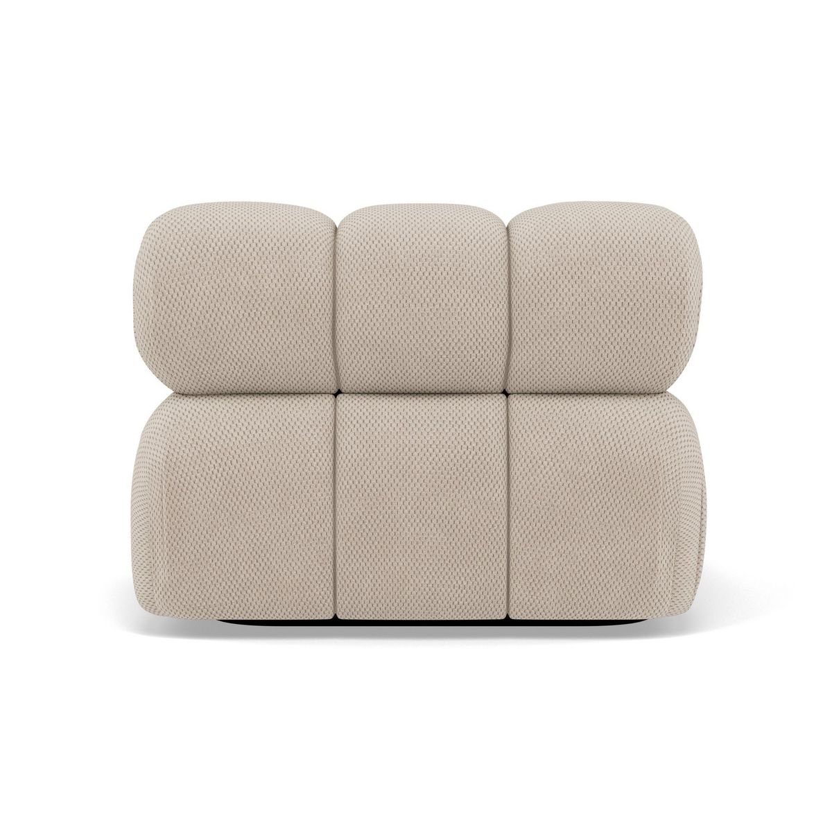 LISA DESIGN Ruby - module d'assise d'angle gauche en velours texturé