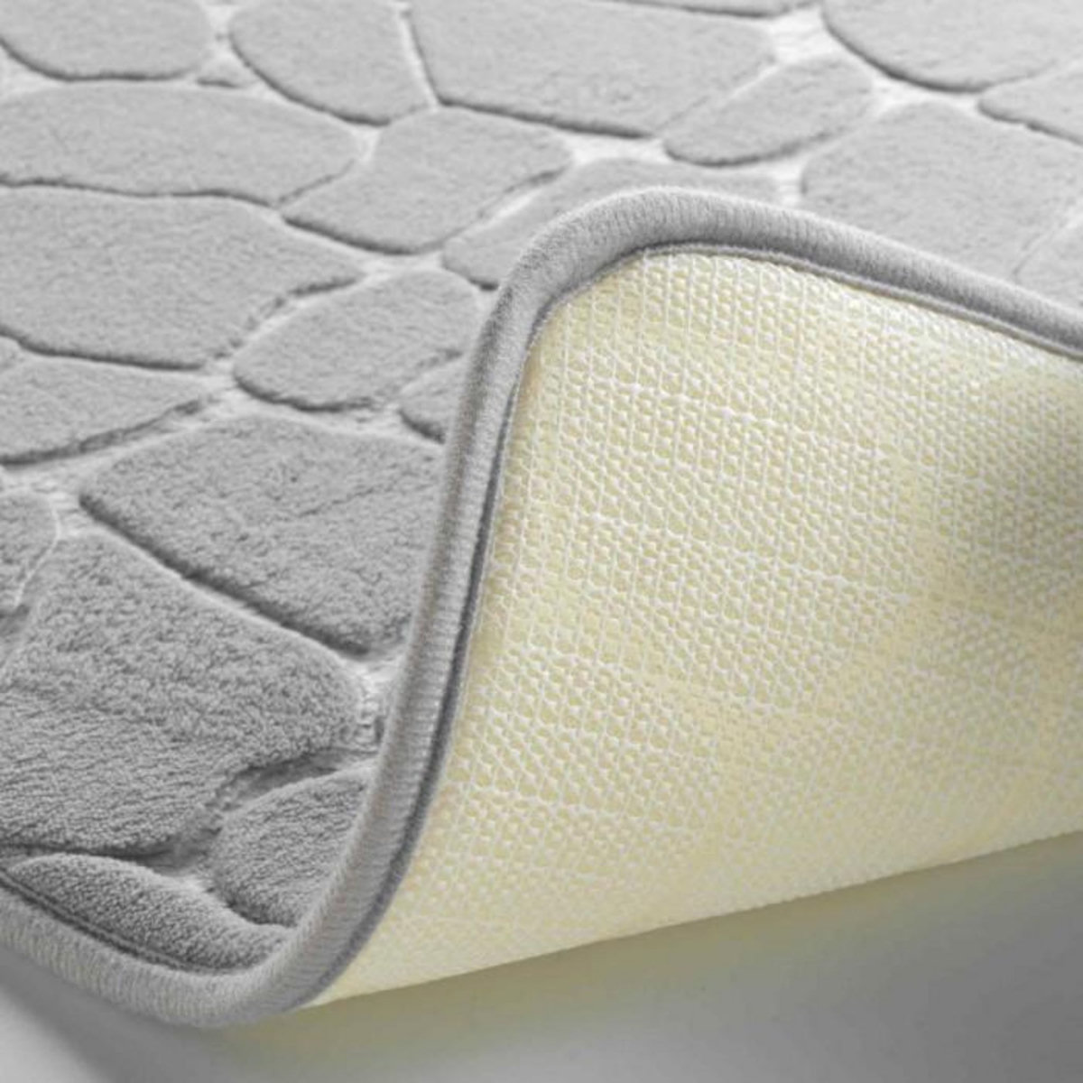 Paris Prix Tapis de Bain  Ricochet  50x120cm Gris Clair