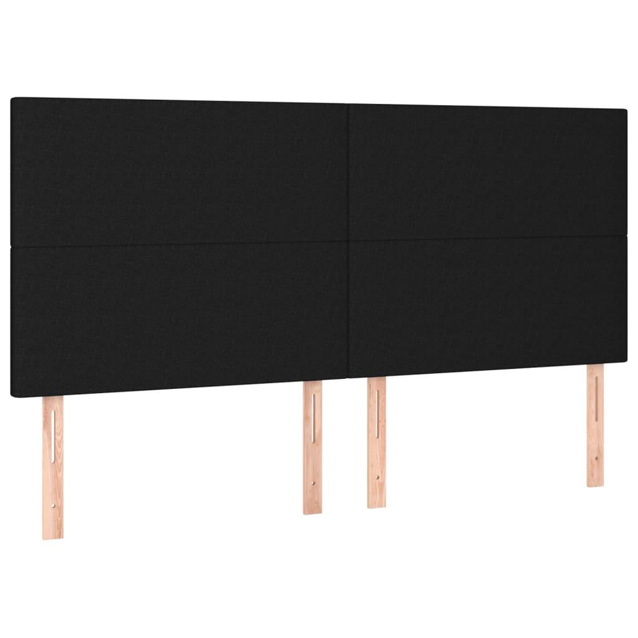 Voir la diapositive 4 : VIDAXL Tete de lit a LED Noir 200x5x118/128 cm Tissu
