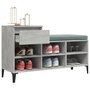 Voir la diapositive 5 : VIDAXL Armoire a chaussures Gris beton 102x36x60 cm Bois d'ingenierie