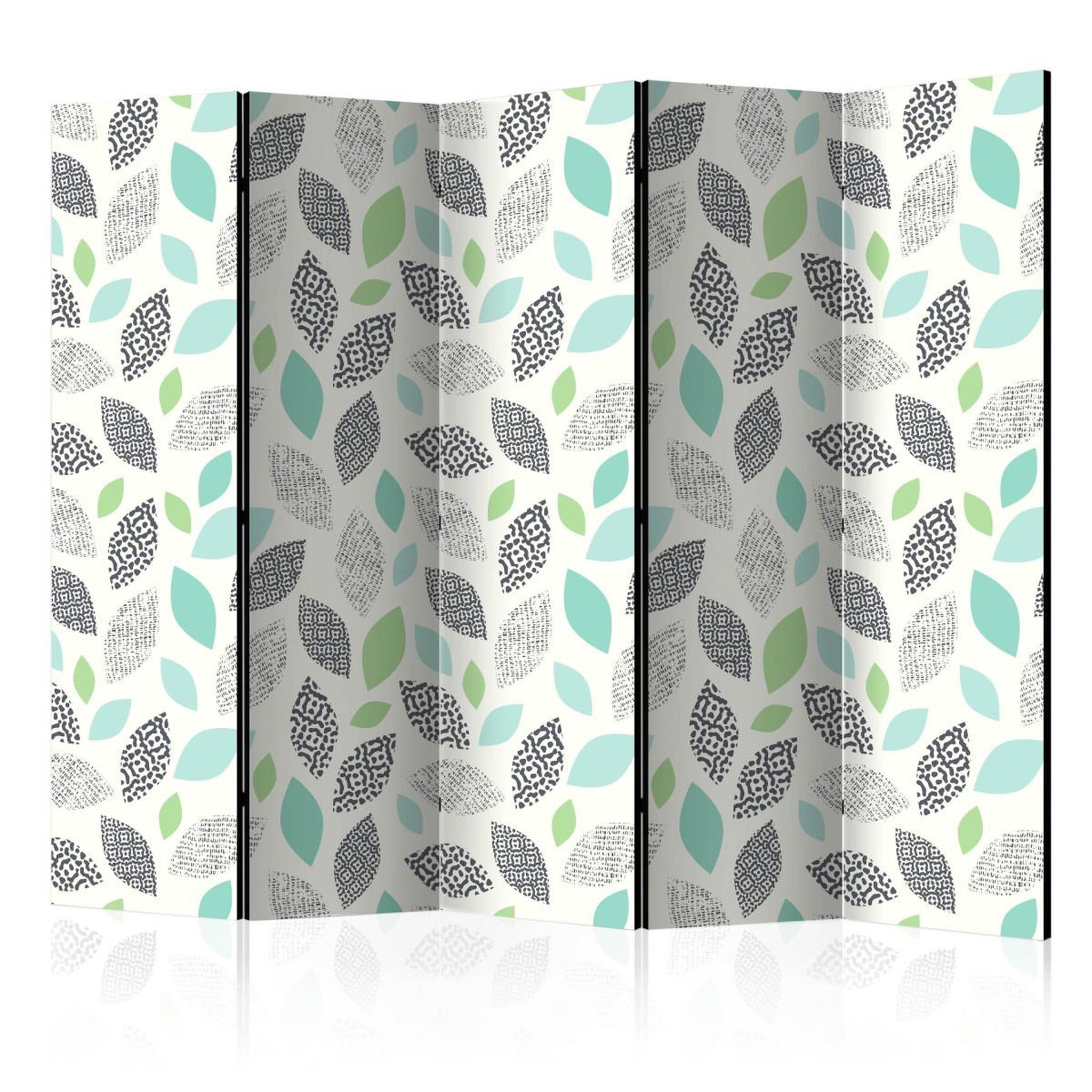 Paris Prix Paravent 5 volets  patterned leaves  172x225cm