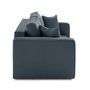 Voir la diapositive 4 : BEST MOBILIER Topaze - canapé droit 2 places en velours côtelé plat
