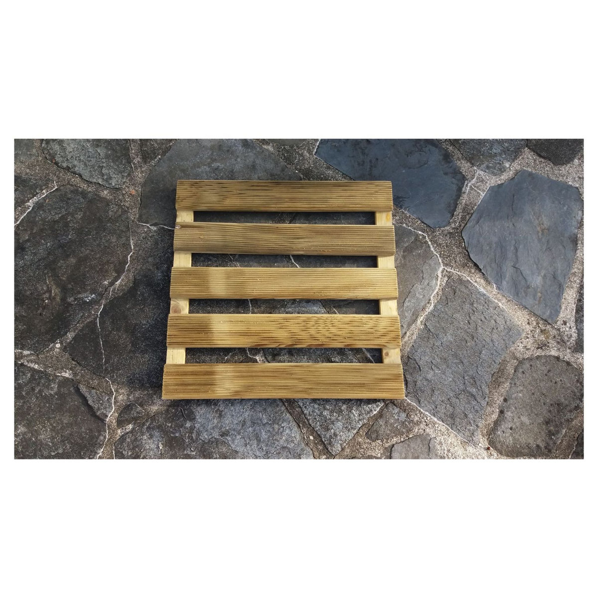 GARDENSTAR Dalle de jardin 40 x 40 x 2,4 cm en pin traité autoclave