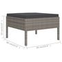 Voir la diapositive 6 : VIDAXL Salon de jardin 12 pcs avec coussins Resine tressee Gris