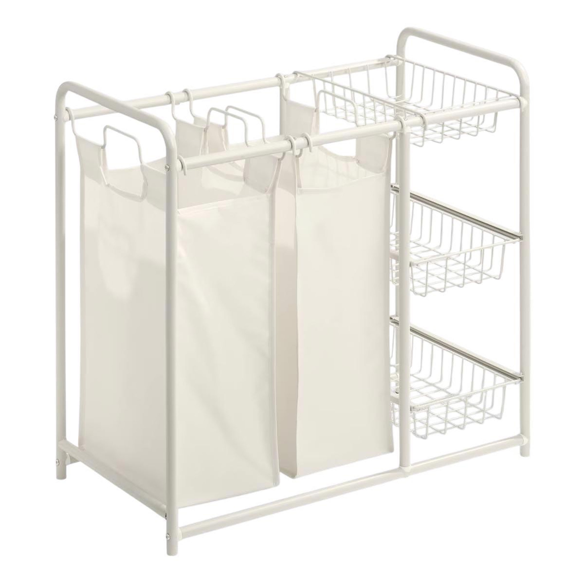 FIVE Panier à linge 2 bacs   linea  78cm beige