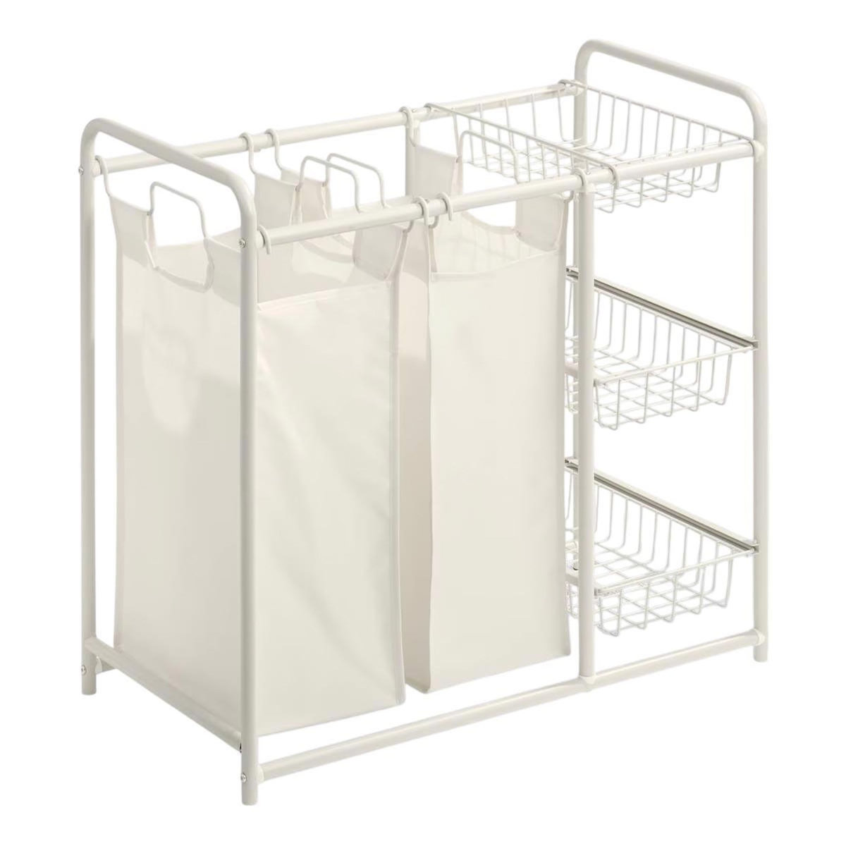 FIVE Panier à linge 2 bacs   Linea  78cm Beige