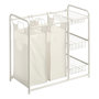 Voir la diapositive 1 : FIVE Panier à linge 2 bacs   Linea  78cm Beige